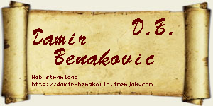 Damir Benaković vizit kartica